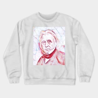 Thomas Babington Macaulay Portrait | Thomas Babington Macaulay Artwork | Line Art Crewneck Sweatshirt